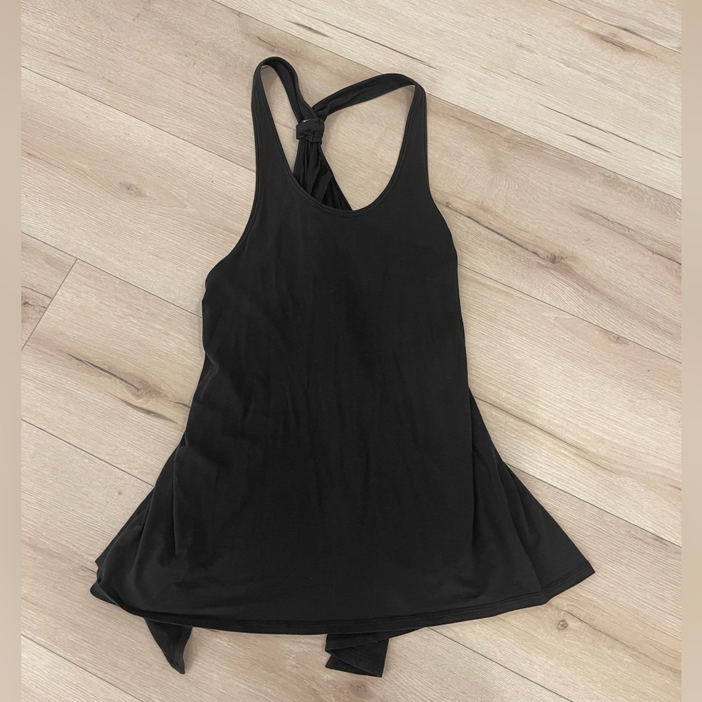 [ Lululemon ] Vintage Black Open Tie Back Tank Size 8